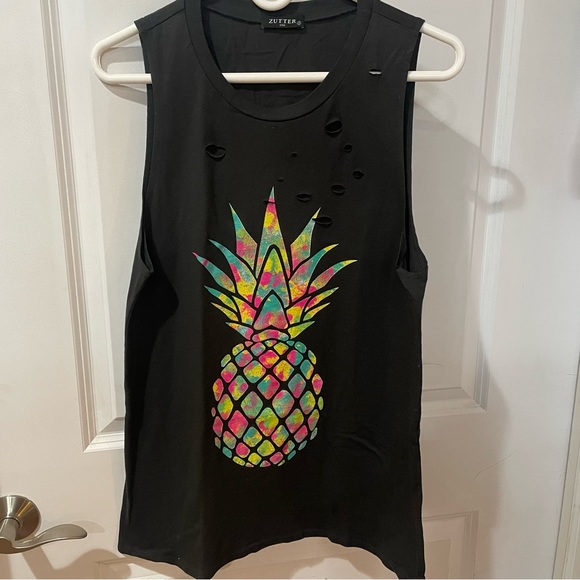 Pineapple print muscle tank - Picture 2 of 5